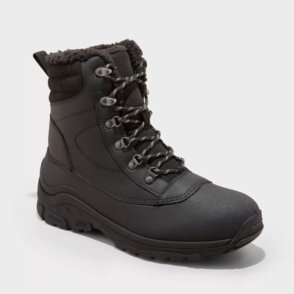 Men's Blaise Black Winter Boots - All In Motion - Picture 1 of 6